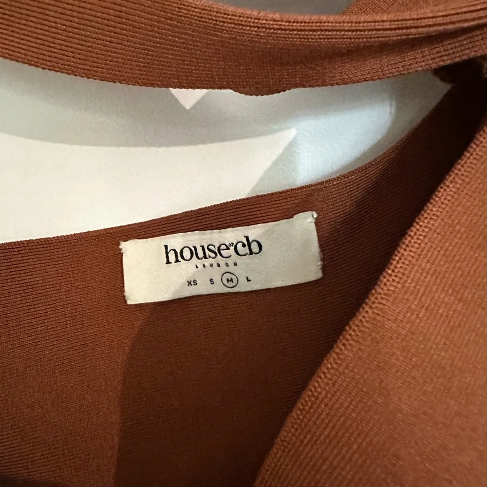 House of Cb Aina Bandage Tan Brown Cutout Dress - Picture 5 of 6